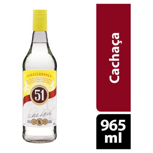 Cachaça 51 Garrafa Vidro 965ml 