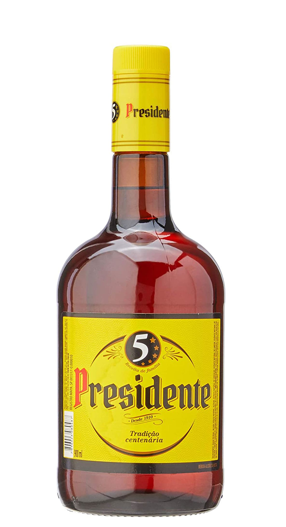 Conhaque Presidente Garrafa Vidro 900ml 